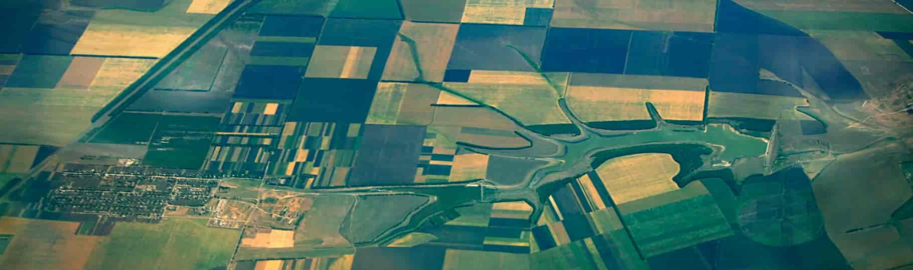 Arial photo of farmland